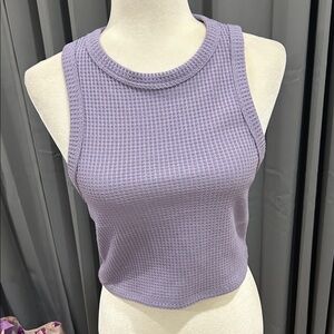 Forever 21 Lilac Waffle Knit Tank Top